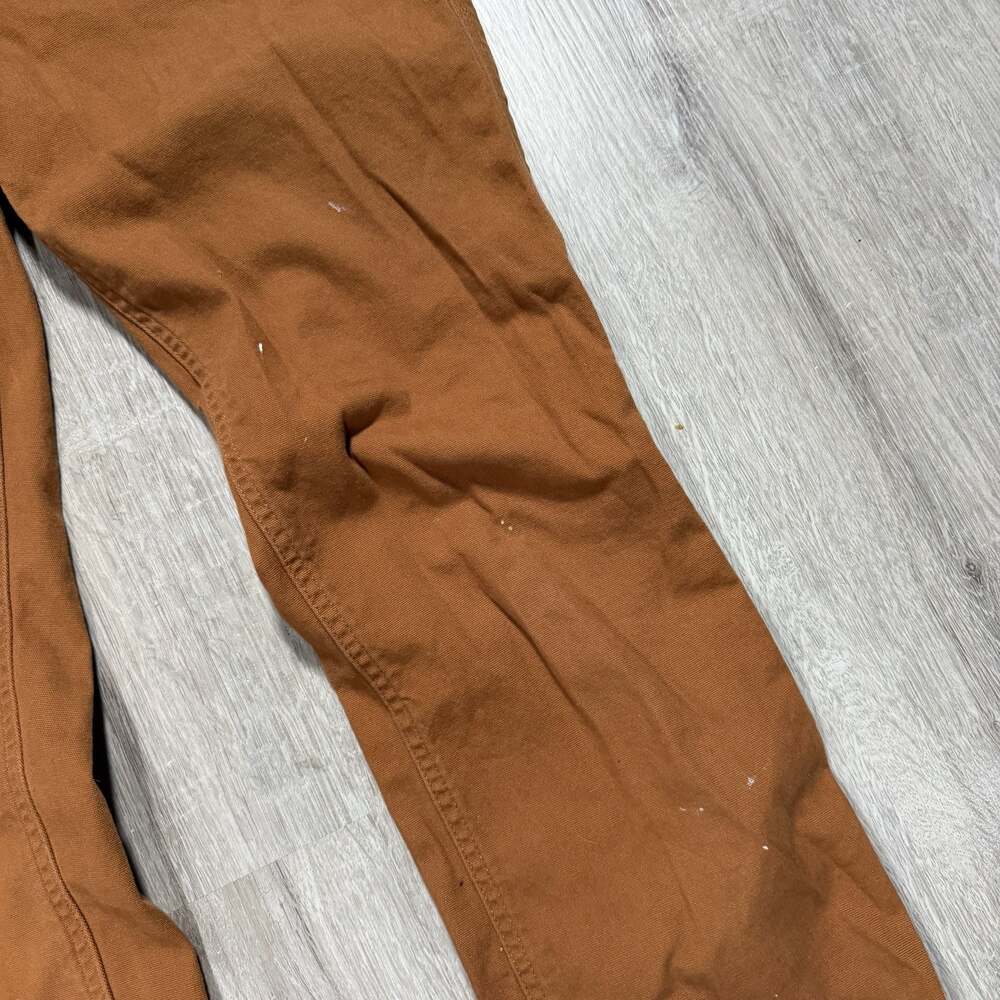 Womens Carhartt Relaxed Fit Duck Carpenter Pants Distressed Paint - Picture 9 of 9